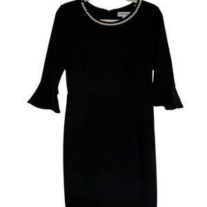 Shelby & Palmer Black Sheath Dress with Bell Sleeves